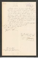 k.k. naturhistorisches Hofmuseum, Intendanzakten 1885-1896 (Hauer), Aktenzahl Z.172/1888, Seite 1